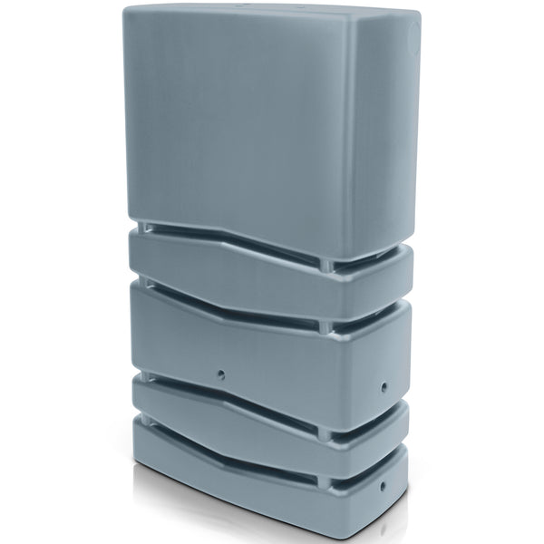 Eine graue Aufbewahrungsbox aus Kunststoff auf weißem Hintergrund für YourCasa Regentonne Aqua Silo 350 / 450 und 650 Liter von yourcisade.com.