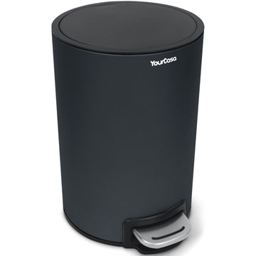 Ein YourCasa® Mülleimer Bad [5L] auf weißem Hintergrund.