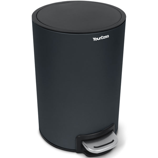 Ein YourCasa® Mülleimer Bad [5L] auf weißem Hintergrund.