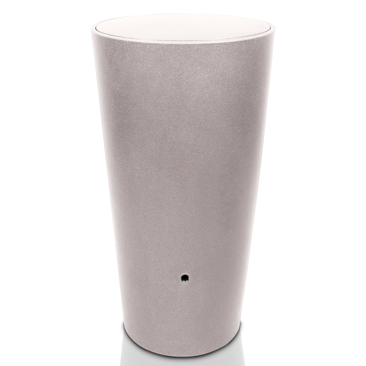 Zylindrische silberne Vase mit glatter Oberfläche und sicherem Deckel auf weißem Hintergrund.
YourCasa Regentonne 210 Liter [Aquaform] - Frostsicher & Kinderfreundlich von yourcisade.com.