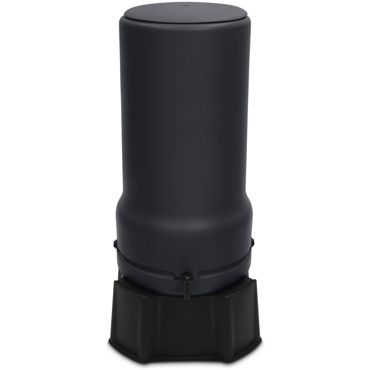 Schwarzer YourCasa Regentonne [RainBell] Wasserspender mit Wasserhahn und Ständer für Regenwasser von yourcisade.com.