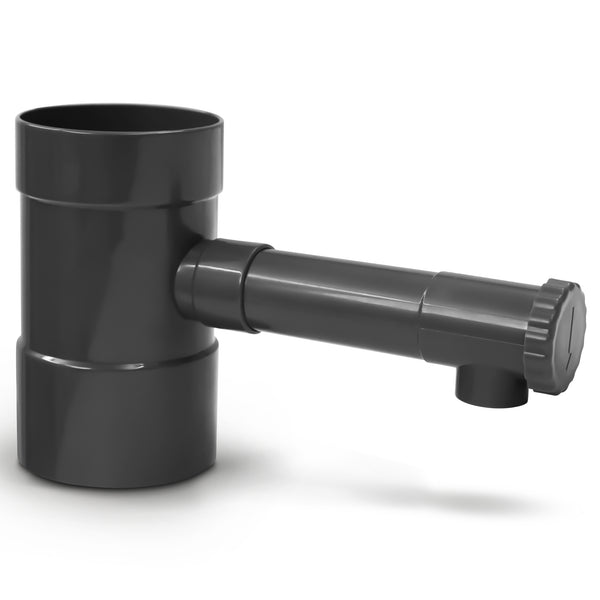 Regensammler mit Absperrhahn Fallrohr DN100 100mm – YourCasa