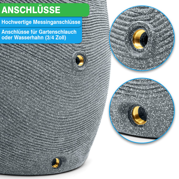 Regentonne 410 Liter [EcoDrop] – Nachhaltige Gartenbewässerung