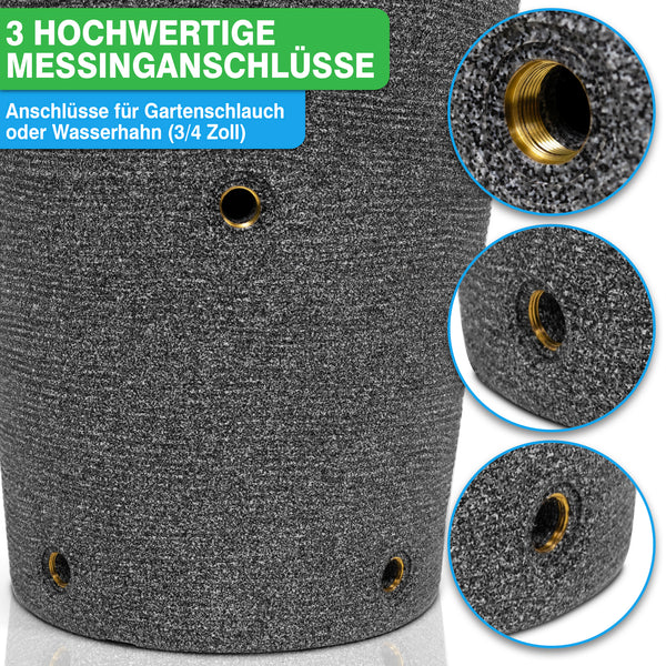 Anschlussgewinde an Regentonne für Wasserhahn oder Gartenschlauch