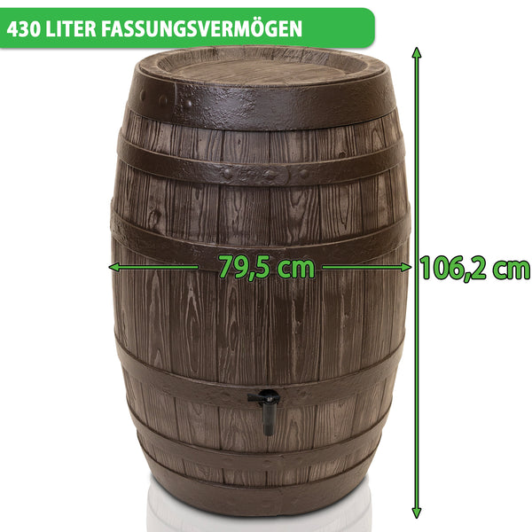 Regentonne 250/430 Liter [Barrel] – Eichenfassoptik