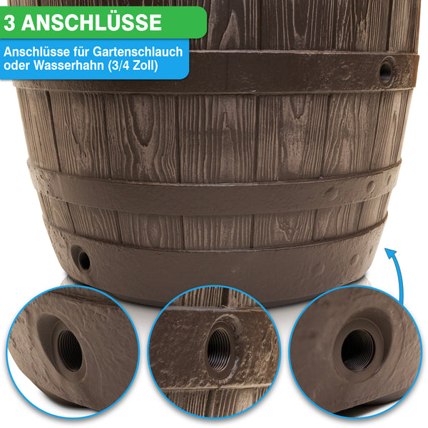 Regentonne 250/430 Liter [Barrel] – Eichenfassoptik