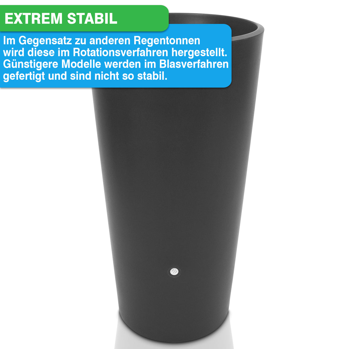 Ersetzen durch: YourCasa Regenwasserbehälter 150 Liter [Aquaform Flower] - Mit Pflanzkübel und Metallgewinde
Markenname: yourcisade.com