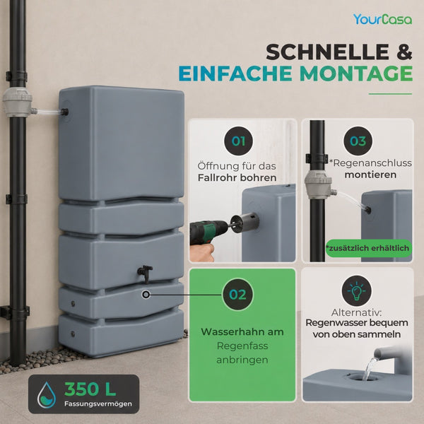 Regentonne Aqua Silo 350, 450 und 650 Liter