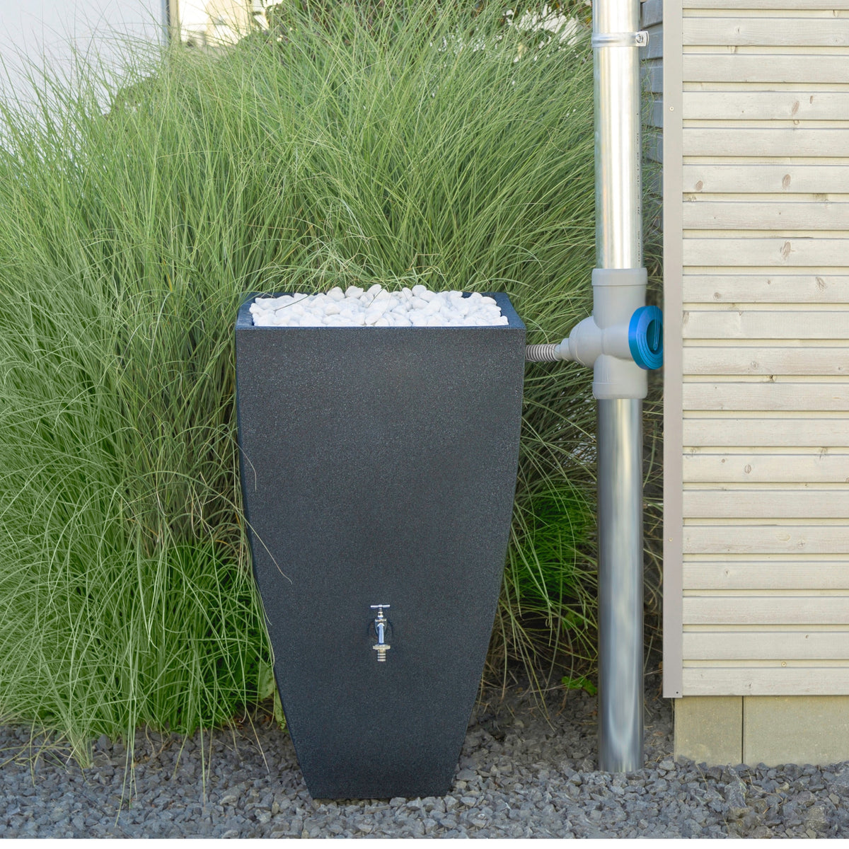 Regensammler Downpipe70 Detailansicht Überlaufschutz – YourCasa