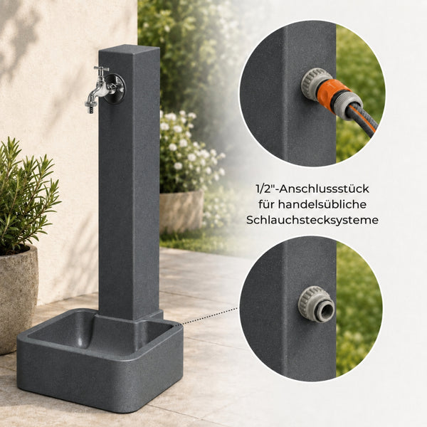 Wassersäule Schlauchanschluss Gardena-kompatibel 1/2 Zoll