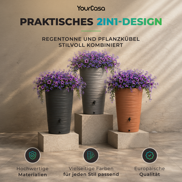 Wave Regentonne 240L Anwendungsbeispiel Garten – YourCasa