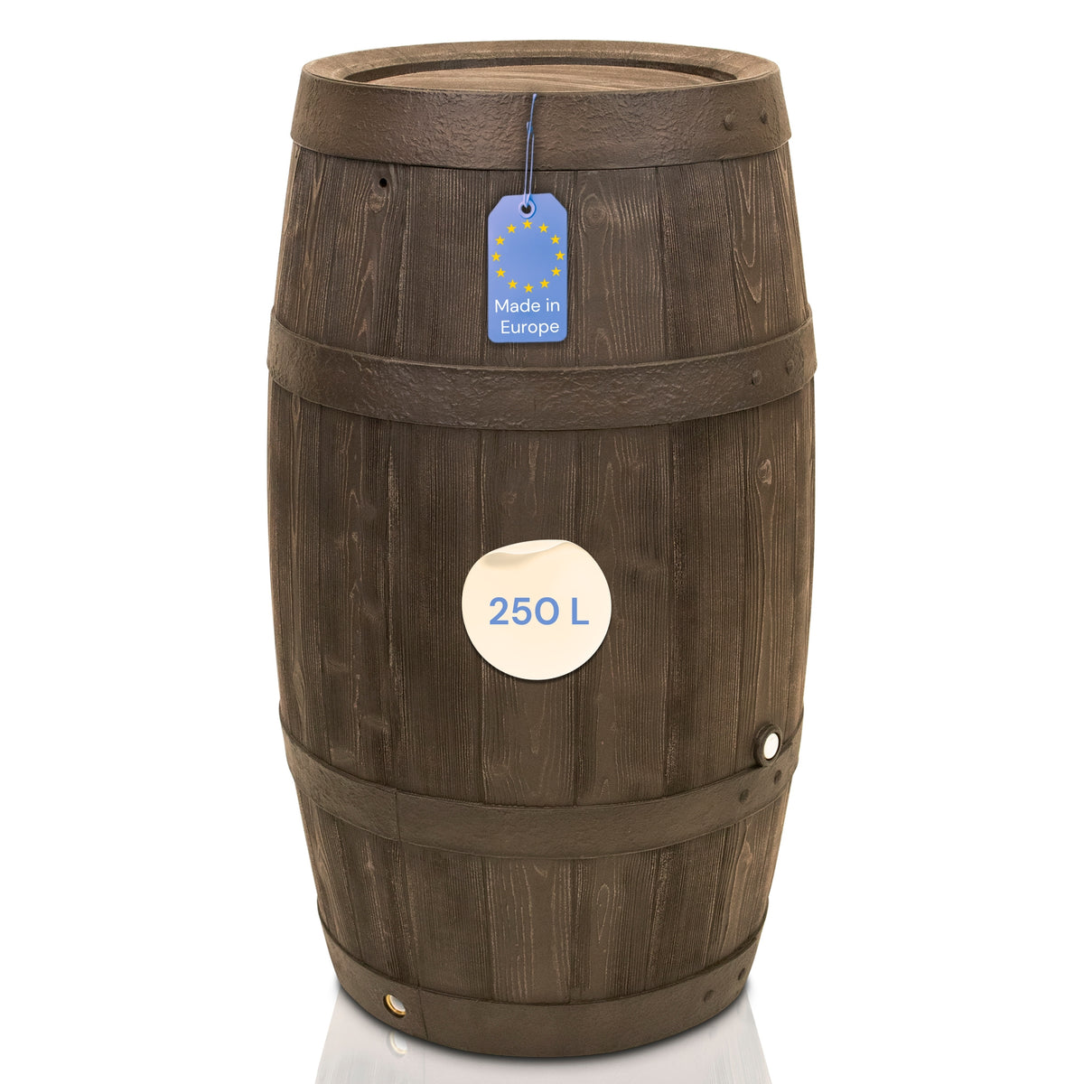 Regentonne 250 Liter Timber Holzoptik frostsicher UV-beständig – YourCasa