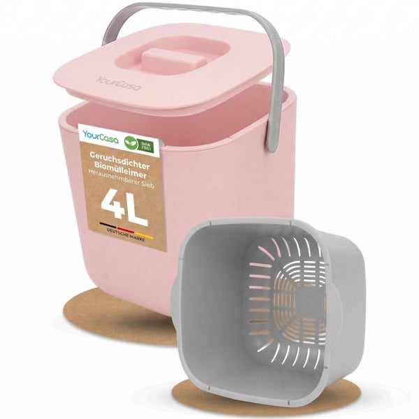 Biomülleimer Küche 4L – Spülmaschinenfest & geruchsdicht
