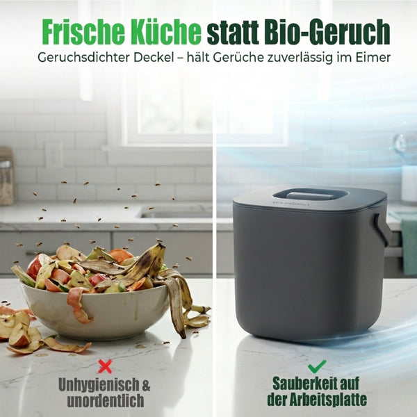 Biomülleimer Küche 4L – Spülmaschinenfest & geruchsdicht