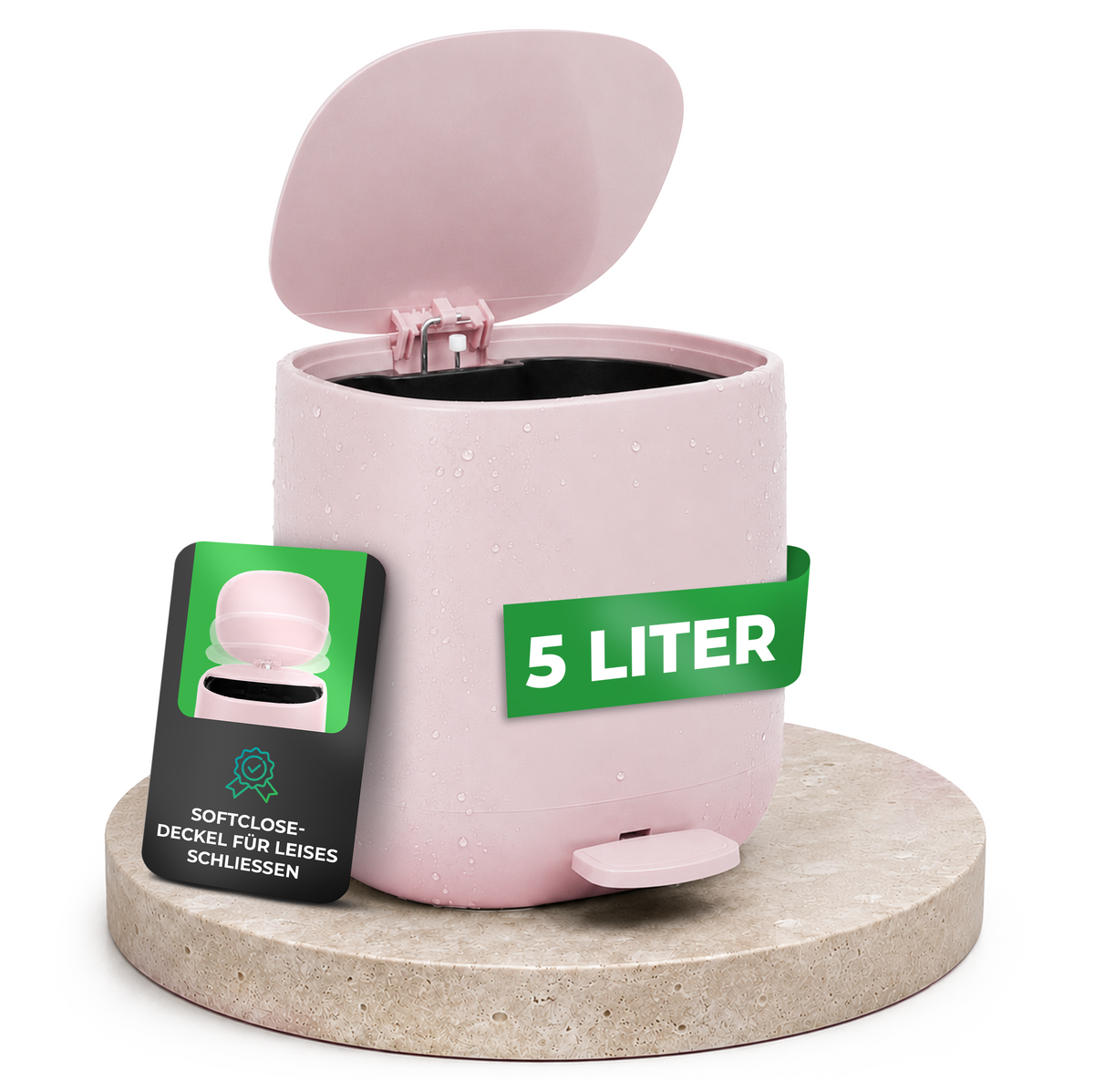 Mülleimer Bad 5L – Farbvariante für dezentes Badezimmer-Design