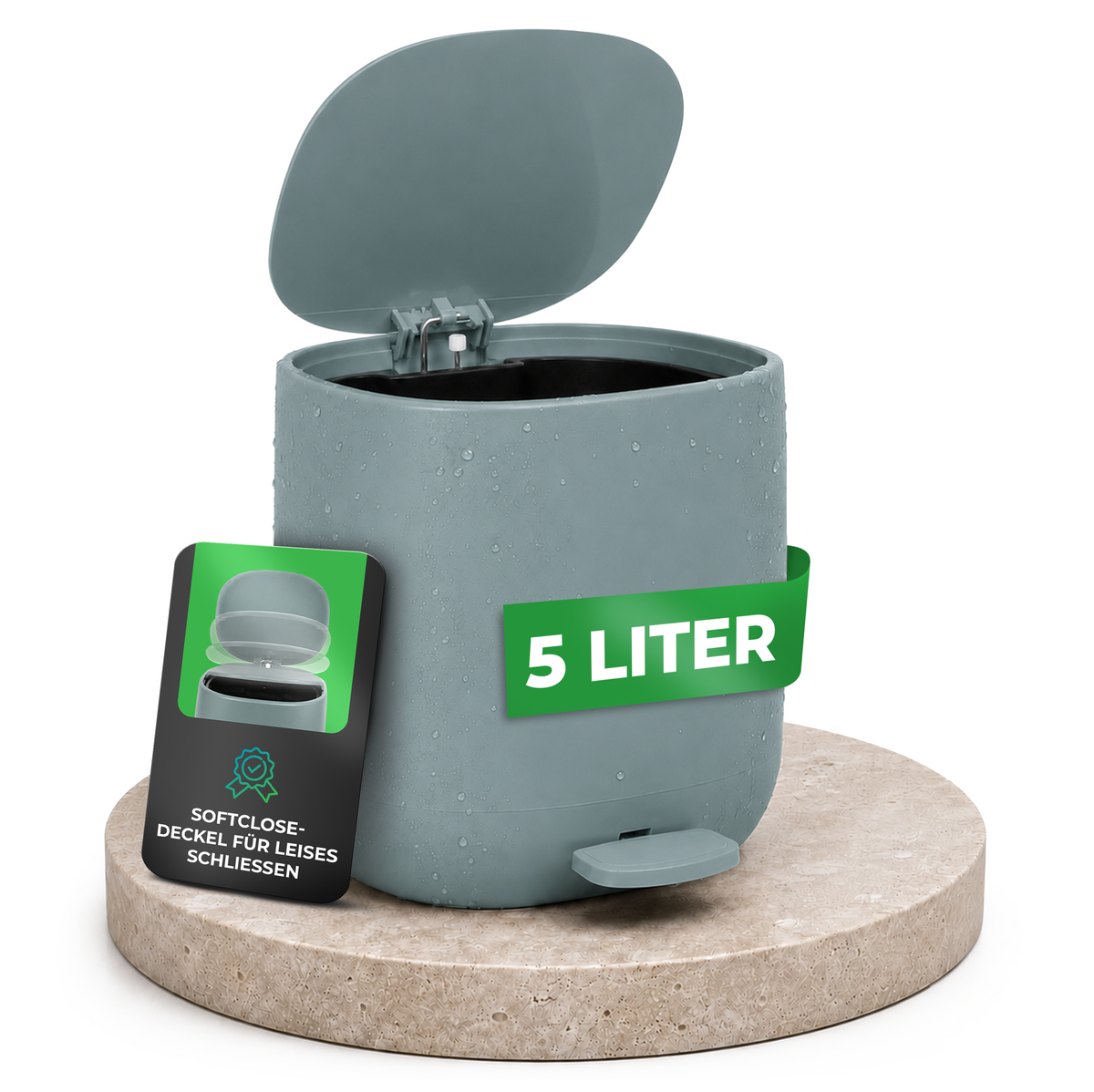 Mülleimer Bad 5L – schlichter Badmülleimer für kleine Räume