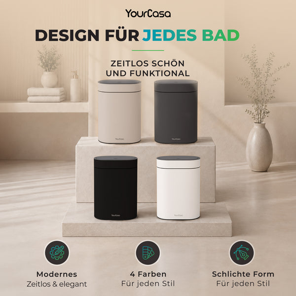 YourCasa Badeimer in 4 Farben Weiß Schwarz Anthrazit Beige