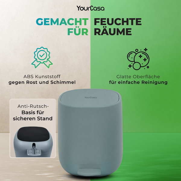 Fußpedal mit Anti-Rutsch-Gummierung zum bequemen Öffnen