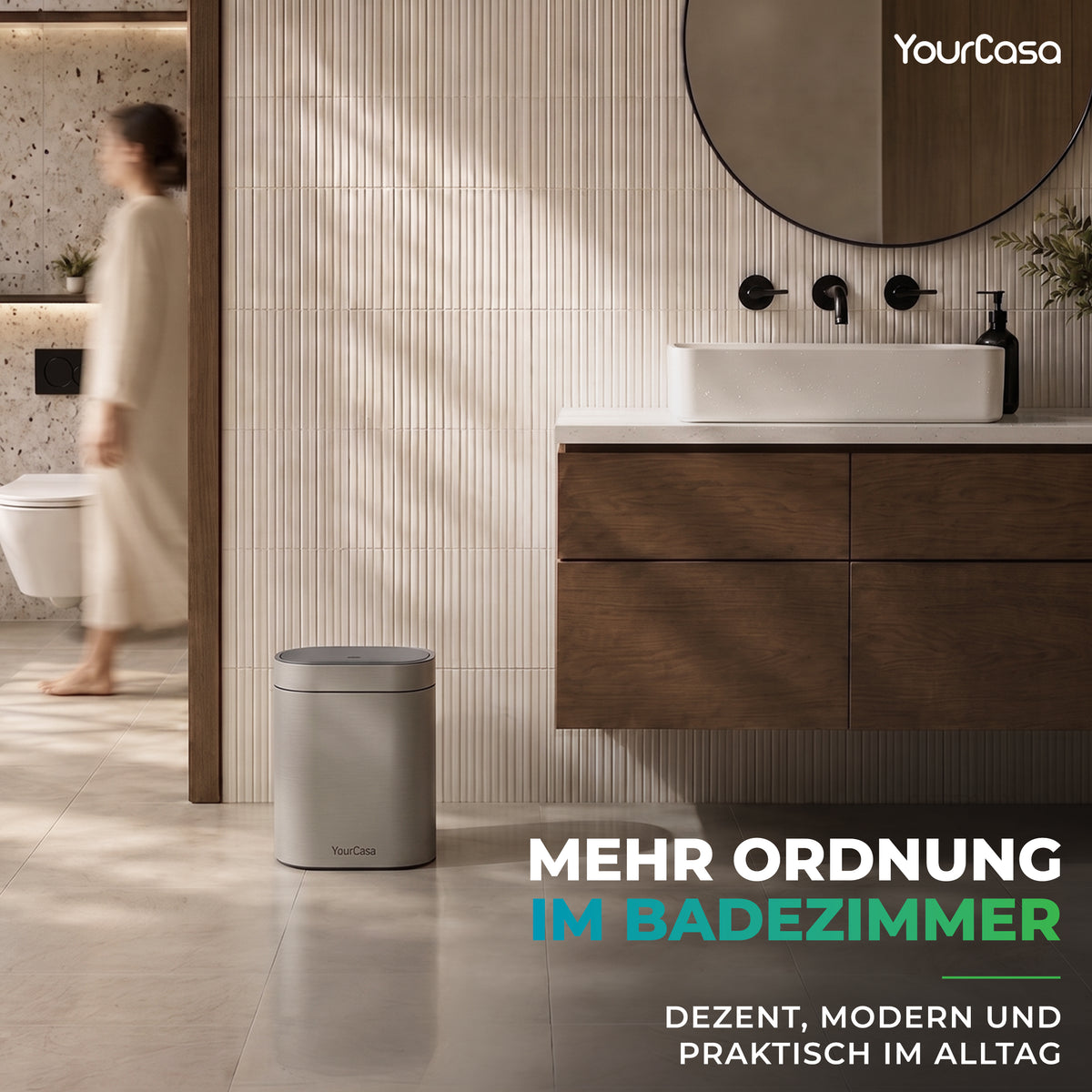 Premium Badeimer 4 Liter mit Push-Deckel