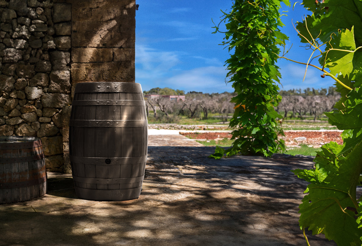 Barrel Regenfass 250-430L Eichenfass-Optik Garten Anwendung – YourCasa