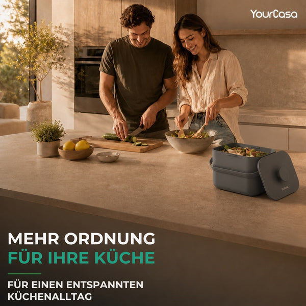 Biomülleimer 5 Liter – Küchenkomposter Geruchsdichter mit Innensieb & Deckel