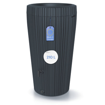 YourCasa EcoVase Regentonne 210 Liter Anthrazit mit Auslaufhahn