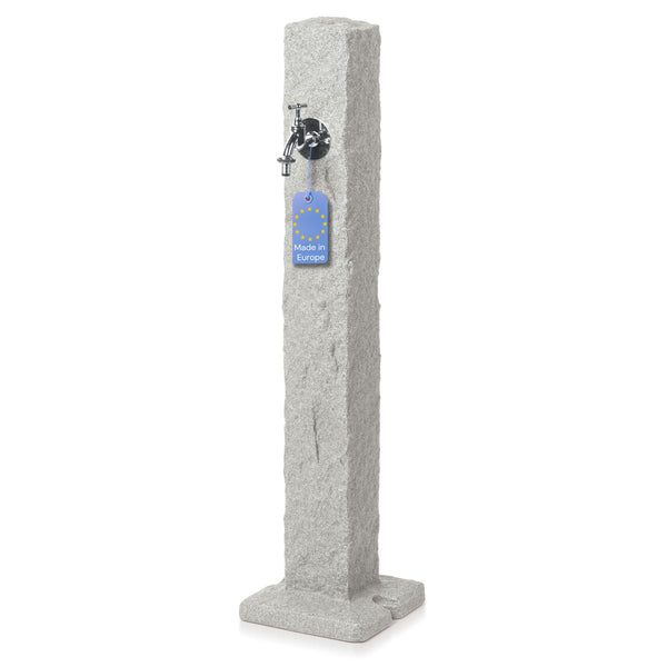 Natura Wassersäule Garten Granit-Optik – 99 cm Wasserzapfsäule mit Gardena-Anschluss