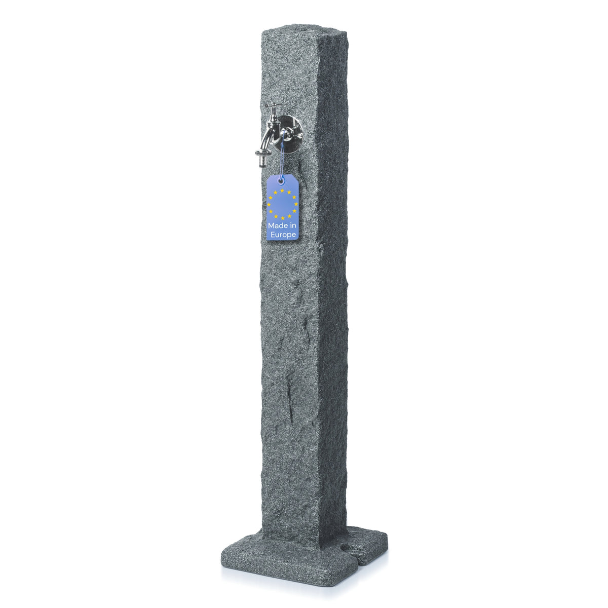 Wassersäule Garten Natura Granit-Optik 99cm mit Gardena-Anschluss – YourCasa