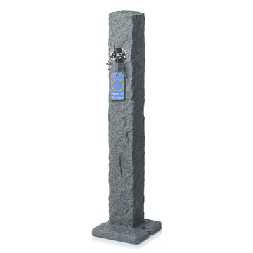Wassersäule Garten Natura Granit-Optik 99cm mit Gardena-Anschluss – YourCasa