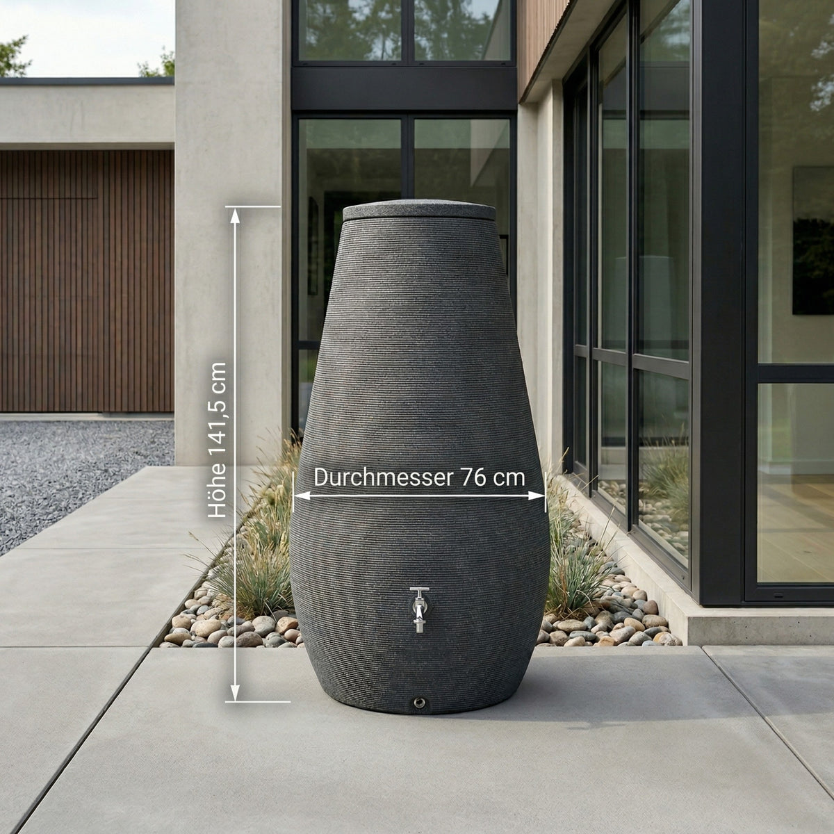 Regentonne EcoDrop 410 Liter Garten Anwendungsbeispiel – YourCasa