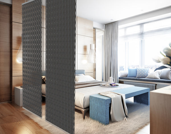 Raumteiler hängend [Designelement] Blickfang und Dekoration in jedem Raum | Trennwand ist Lichtdurchlässig – Raumtrenner 118 x 240 cm