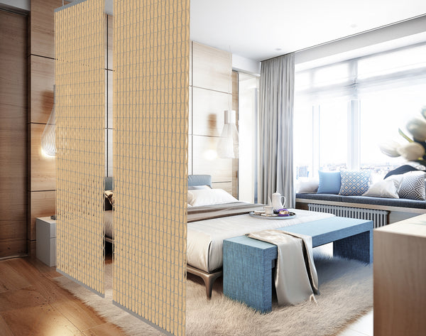Raumteiler hängend [Designelement] Blickfang und Dekoration in jedem Raum | Trennwand ist Lichtdurchlässig – Raumtrenner 118 x 240 cm