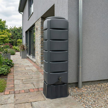 YourCasa Tower Regentonne 120L Anthrazit Detailansicht – YourCasa