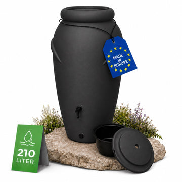 Regentonne Amphore – 210, 360 oder 440 Liter für nachhaltige Gartenbewässerung