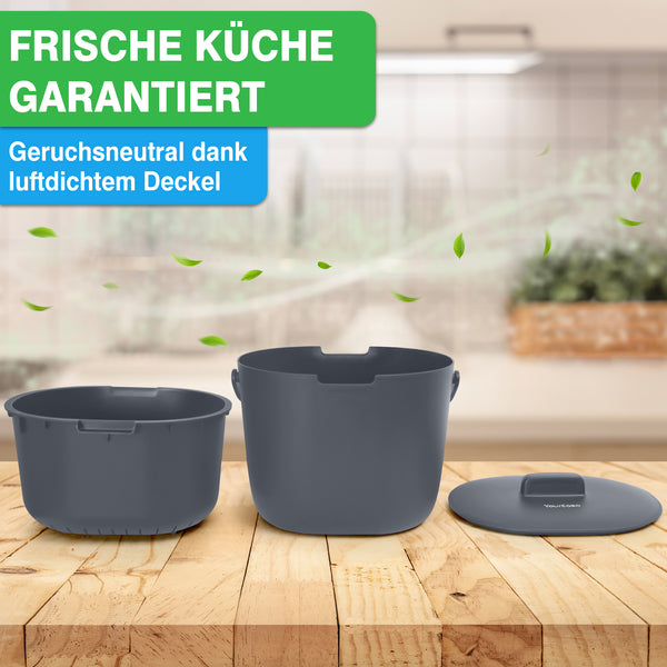 Biomülleimer Komposteimer geruchsneutral luftdichter Deckel Küche