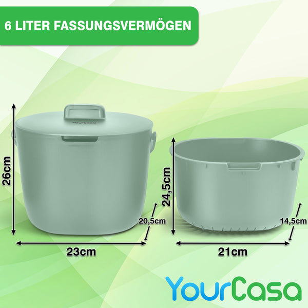 Komposteimer mint 3,6 Liter Maße Biomülleimer Küche Größe Abmessungen