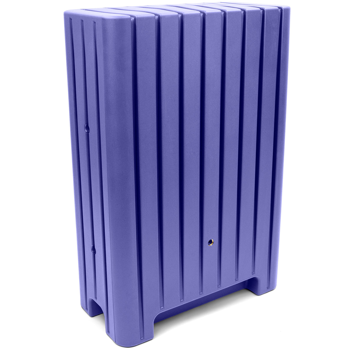Violettfarbener Vertikalheizkörper isoliert auf weißem Untergrund, hergestellt im Rotationsverfahren von yourcisade.com unter Verwendung der YourCasa Regentonne 280 Liter [UrbanElegance] - Frostsicher & UV-beständig.