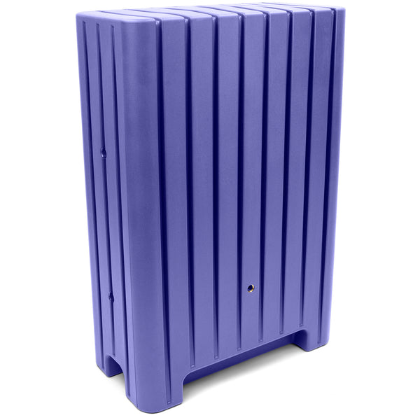 Violettfarbener Vertikalheizkörper isoliert auf weißem Untergrund, hergestellt im Rotationsverfahren von yourcisade.com unter Verwendung der YourCasa Regentonne 280 Liter [UrbanElegance] - Frostsicher & UV-beständig.