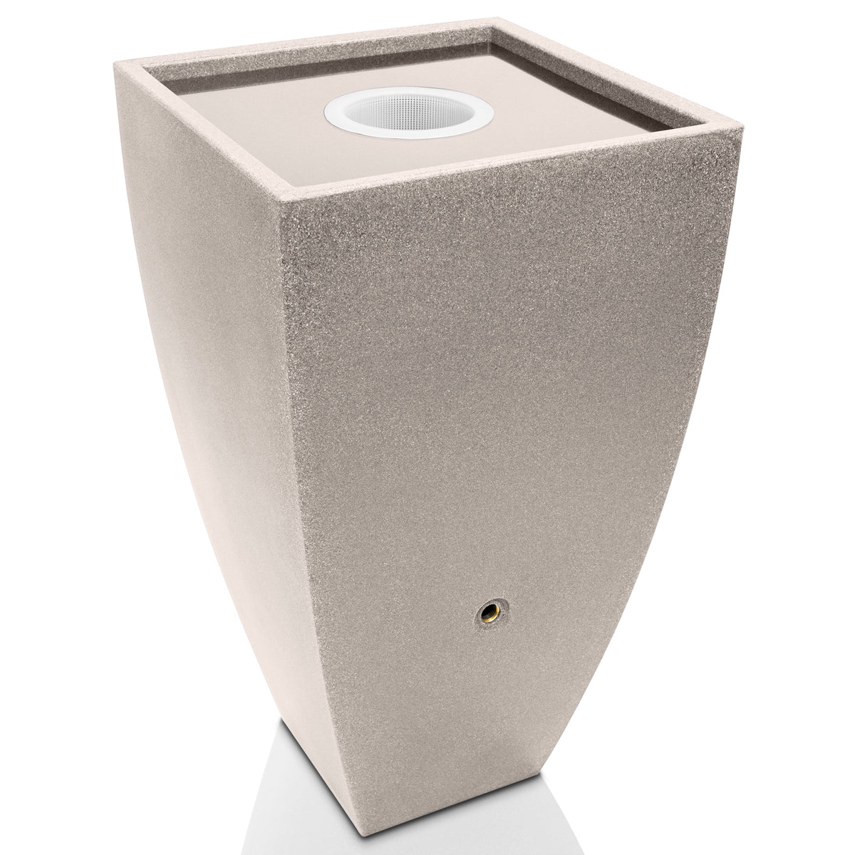 Moderner Outdoor-Pflanztopf mit eingebautem LED-Licht und YourCasa Regentonne 200 Liter [PureFlow] - frostsicher & UV-beständig von yourcisade.com.