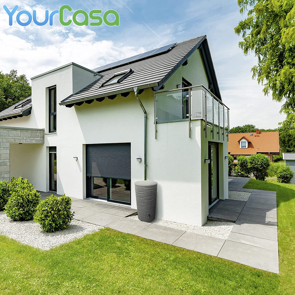 Regentonne 290L Premium Detailansicht Deckel Metallgewinde – YourCasa