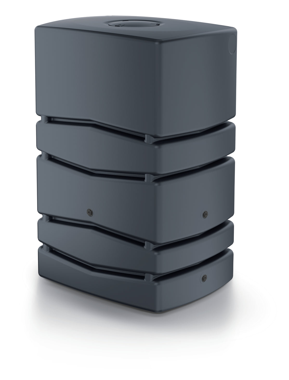 Ein schwarzes rechteckiges Objekt mit weißem Hintergrund, YourCasa Regentonne Aqua Silo 350 / 450 und 650 Liter.